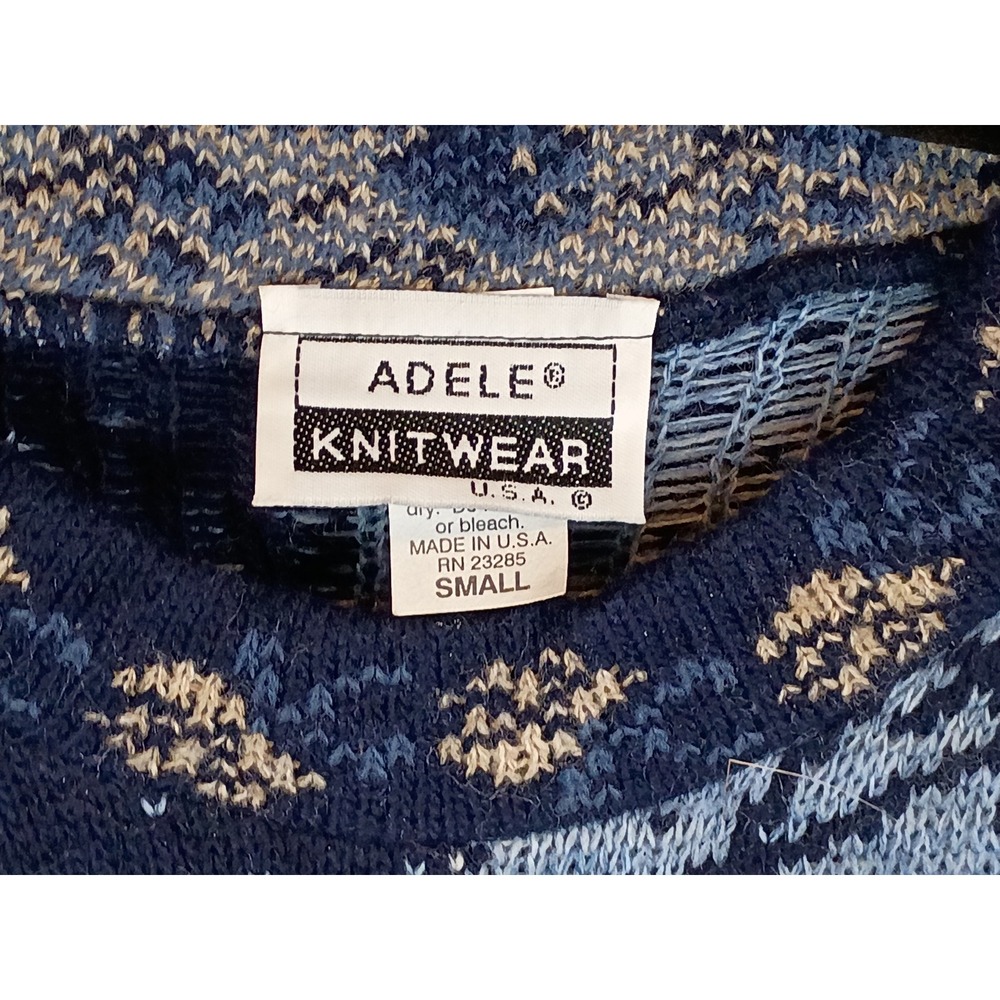Adele Knitwear Womens Small Patchwork Vintage Coz… - image 6